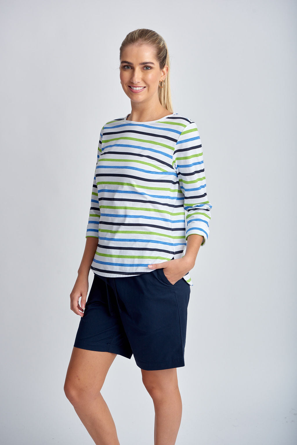 GOONDIWINDI MULTI STRIPE TEE