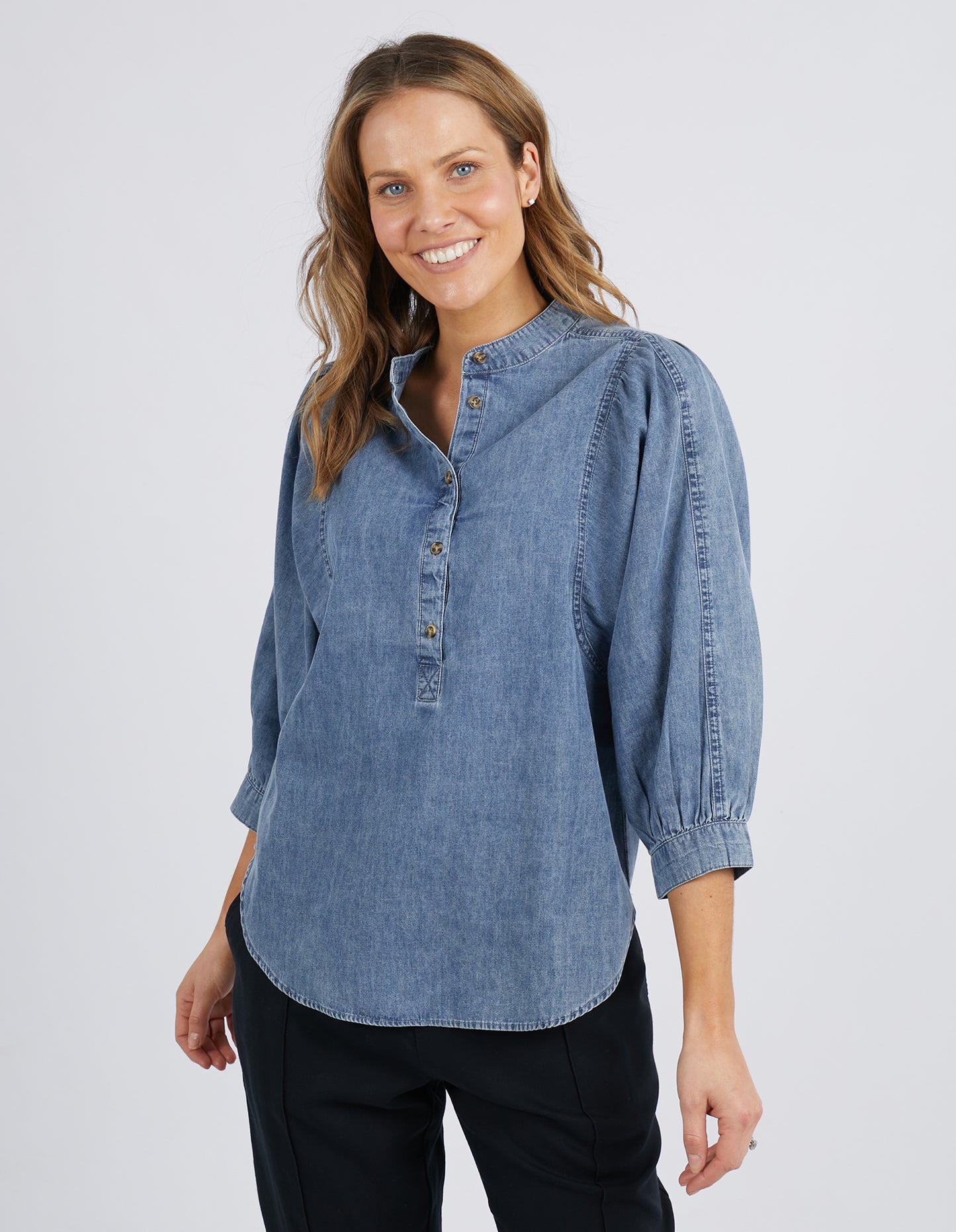 ELM SOPHIE HALF BUTTON SHIRT